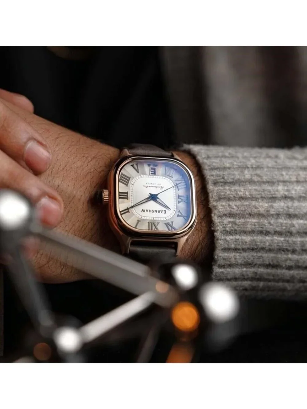 NWT Thomas Earnshaw Coussin Automatic White Dial Men's Watch